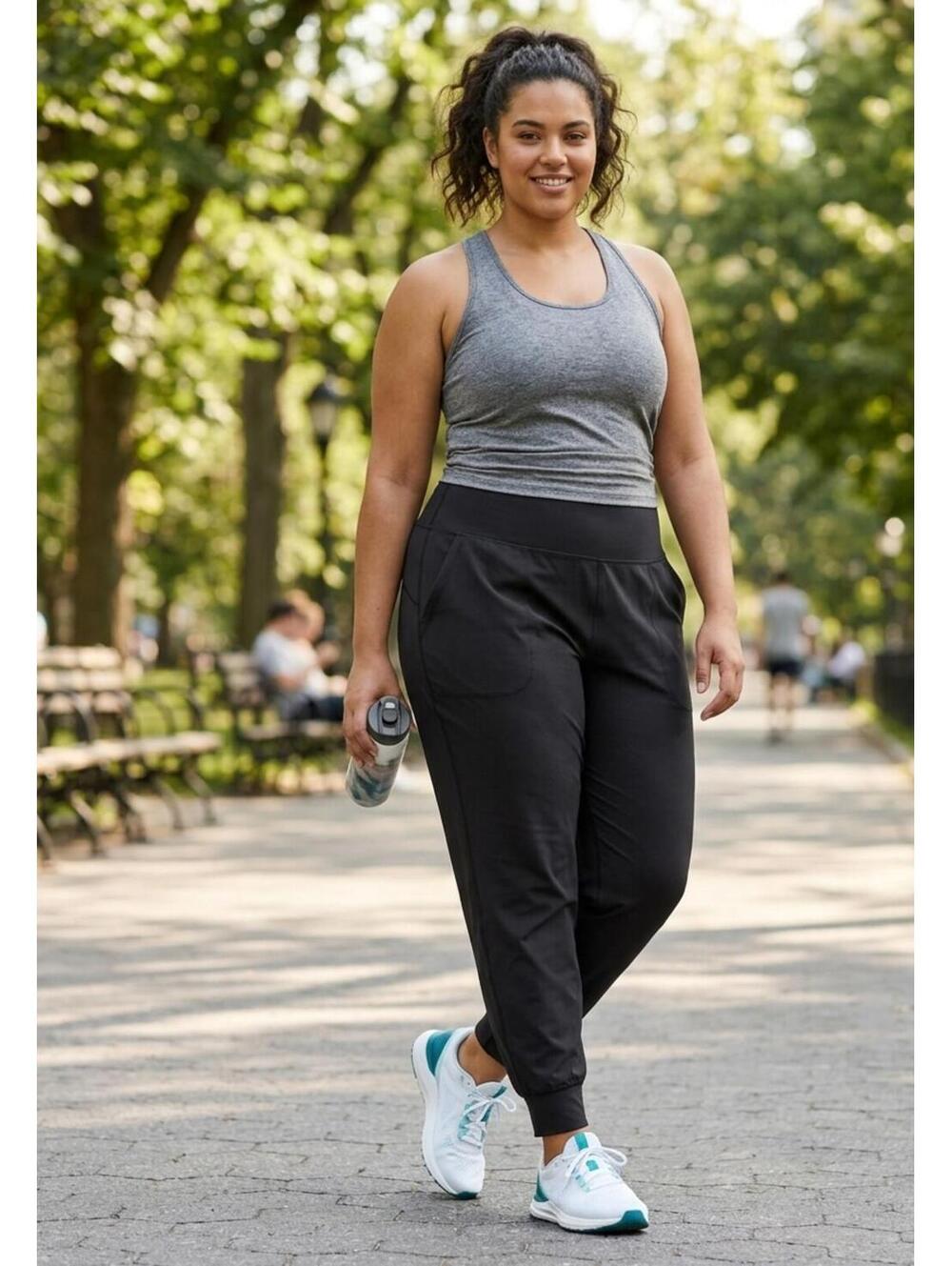 Old Navy Active Powersoft High-Rise Jogger Black GoDry Pants pockets 2X P Size